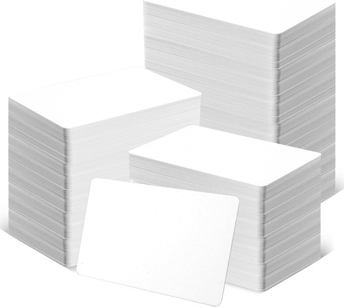 100 pack blank pvc cards - 100,